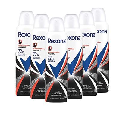 Imagem de Kit 6 Desodorantes Rexona Motionsense Antitranspirante Aerossol Antibacterial e Invisible 150ml