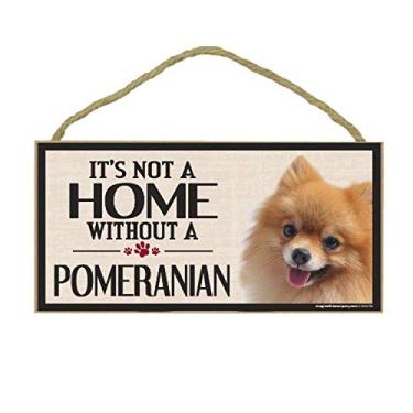 Imagem de Imagine This Placa de madeira para raças de cães da Pomerânia