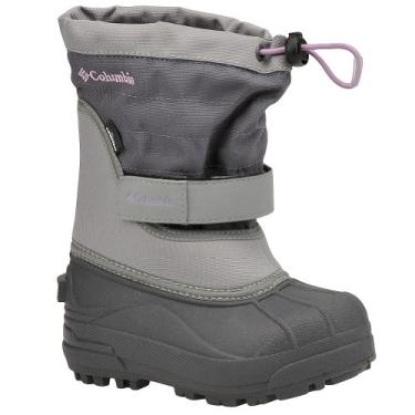 Imagem de Columbia Powderbug Plus II Waterproof Winter Boot,Charcoal/Hydrangea,4 M US Big Kid