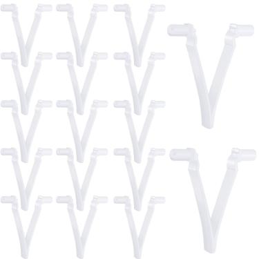 Imagem de 24 peças de clipe de borboleta para piscina, clipe em V, clipe para piscina para rede de escumadeira, suporte de folhas, escova, suprimento de piscina