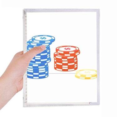 Imagem de Caderno de ilustração de arranjo de fichas de cassino, diário de folhas soltas recarregável, papelaria