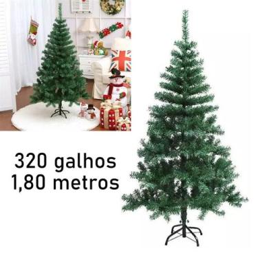 Imagem de Árvore Natal Pinheiro Tradicional 1 Metro E 80 Cm 320 Galhos Natalino