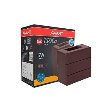 Imagem de Arandela Elegance Rischi LED, 6W, Luz amarela 3000K, Café, Bivolt, Avant