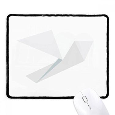 Imagem de Mouse pad Origami abstrato branco padrão pombo borda costurada tapete de borracha para jogos