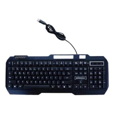 Imagem de Teclado Gamer Briwax Ba-532 Qwerty Pt Cor Preto Com Luz Rgb