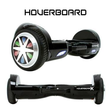 Imagem de Skate Eletrico 6,5" Preto Hoverboard Bluetooth E Led