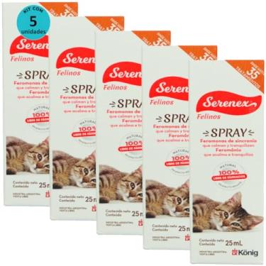 Imagem de Serenex Spray 25ml Para Gatos Kit Com 5 unidades