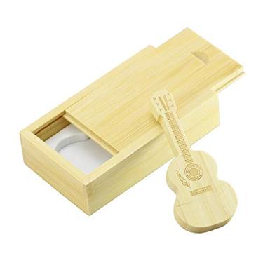 Imagem de 8GB Madeira Modelo Guitarra Caixa de Madeira 3.0 USB Flash Drive Pen Drive Armazenamento de Dados Pen Drive USB Drive USB 3.0 Pen Drive U Disco Flash Memory Flash Disk - Bambu