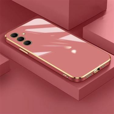 Imagem de Capinha para samsung galaxy a14 a15 a05 a04 a04e a04s a05s a24 a25 a34 a54 a52 a13 a32 a23 chapeamento de luxo capa de telefone de silicone macio, vermelho, para a24