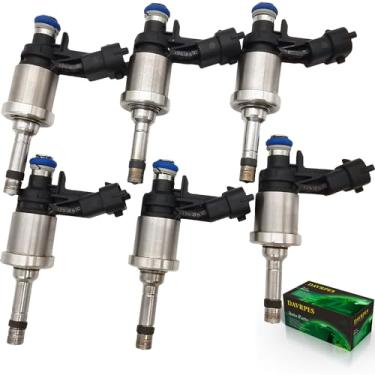 Imagem de DAVRPES 6 peças FJ994 12638530 injetores de combustível 6 furos bocal de spray de combustível para 09-11 Buick Enclave 10-11 Lacrosse 2010 Allure 08-11 Cadillac CTS STS 09-11 Traverse Holden 3.6L