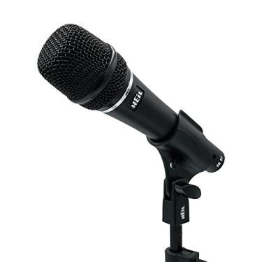 Imagem de Microfone dinâmico Heil PR 37 para aplicações de som ao vivo, microfone XLR para música ao vivo, resposta de frequência ampla, som ultratransparente, rejeição de ruído traseiro superior e construção durável – Preto