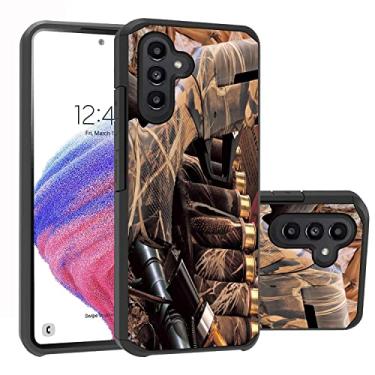 Imagem de BWOOLL Capa protetora para Samsung Galaxy A54, policarbonato rígido híbrido e silicone macio de camada dupla à prova de choque para Samsung Galaxy A54 5G 6,4 polegadas, isca de espingarda de
