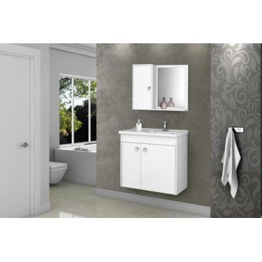 Imagem de Gabinete Para Banheiro Munique Branco - Móveis Bechara