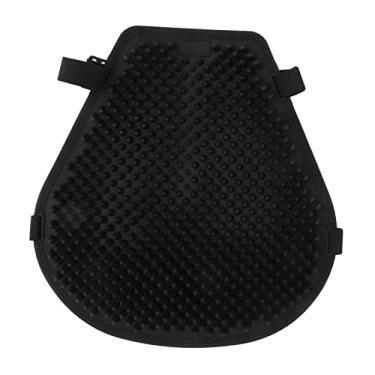 Imagem de Almofada de assento de motocicleta em gel de silicone preto com ventilação por dissipação de calor, capa universal de absorção de choque, fácil de desmontar para todos