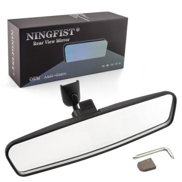 Imagem de Acessórios de espelho retrovisor universal para carro - Espelho retrovisor grande angular NINGFIST premium com base de montagem, adequado para Toyota Corolla/RAV4, Nissan Altima/Rogue Jeep Chevrolet e