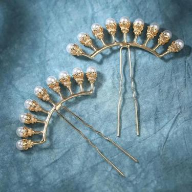 Imagem de Acessórios de cabelo chineses para noivas de casamento Xiuhe, acessórios de cabelo vintage feitos à mão