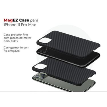 Imagem de Case 11 Pro Max 6.5'' Pitaka MagEZ Preto/Cinza