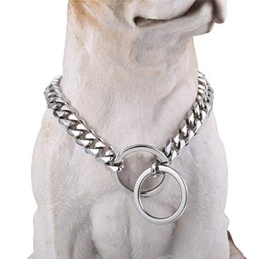 Imagem de (60cm ) - Loveshine Stainless Steel Dog Collar, 15mm Fancy Slip Chain - Best for Large Dogs: Pitbull, Doberman, Bulldog