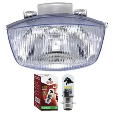 Imagem de Bloco Óptico, Lâmpada Farol Led M5 Biz 100 98 Até 05 - PLASMOTO