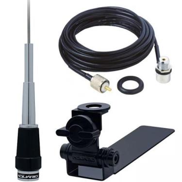 Imagem de Antena Px Bobinada 1,62m Suporte Bi-articulado Caminhonete Carroceria 