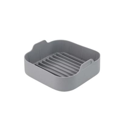 Imagem de Cesto de silicone fritadeira airfryer quadrado 16 cm - Clink, Cinza