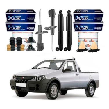 Imagem de Kit Amortecedor Dianteiro Traseiro Strada 1.8 2004 A 2009 - Nakata