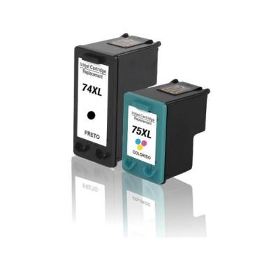 Imagem de Kit Cartucho Compatível HP 74 e 75 - Toner Vale
