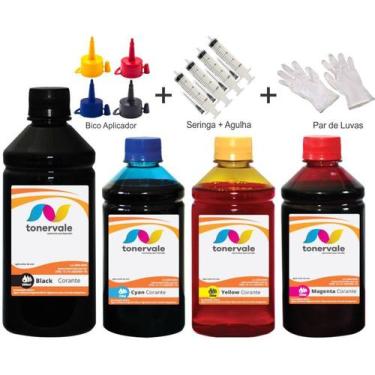 Imagem de Kit 4 Tinta Para HP Ink Tank 416 GT51 GT52 e GT53 500ml Black e 250ml 
