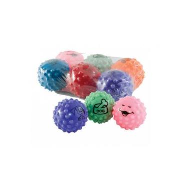 Imagem de Bola Cravo de Borracha Mamona Brinquedo Pet 06 Pçs - J. Pet