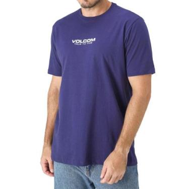 Imagem de Camiseta Volcom New Euro Azul, M, Azul