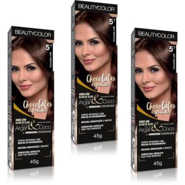 Imagem de Beauty Color Tintura 3.0 CASTANHO ESCURO 45gr (03 Unidades) Cores Norm