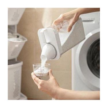 Imagem de Dispenser de Sabão em Pó ou Liquido 2L Hermético com Dosador Amaciante