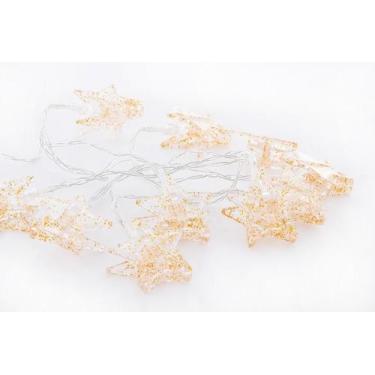 Imagem de Pisca Pisca Pregador Estrela 10L 2AA 2m Decoração Iluminação de Natal 