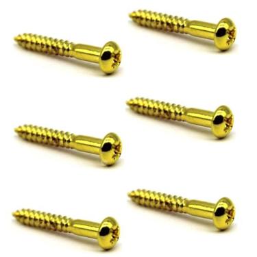 Imagem de Parafuso DOURADO de fixar ponte guitarra strato 6 unidade - SPIRIT