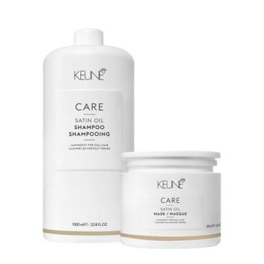 Imagem de Kit Keune Care Satin Oil Shampoo Litro e Máscara (2 produtos)