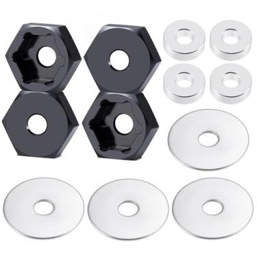 Imagem de MORLORDY 4Pcs 12mm to 17mm CNC Wheel Hex Hub Adapter for 1/8 Typhon/Kraton/Outcast/Notorious RC Big Rock Crawler Off Road Monster Truck Upgrades Part
