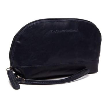 Imagem de Bolsa de higiene pessoal da marca Chesterfield TORINO | Feita de couro | Estojo grande de cosméticos para homens e mulheres para viagens, Azul marino, G