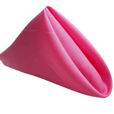 Imagem de Kit Guardanapo Boca Tecido Mesa Posta 6 Pç Oxford Liso Pink - Bordando