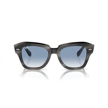 Imagem de Óculos de Sol Ray-Ban State Street 0RB2186 14043F Tam 52 / Cinza - Lentes Azul Gradiente