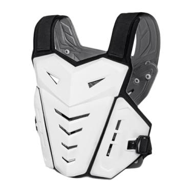 Imagem de Pegciuho Colete Protetor de Corpo Genérico para Motocicleta Acessórios para Motocicleta Proteção Rápida E Fácil de Usar para Pilotar Motocross, BRANCO