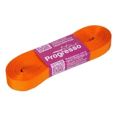 Imagem de Fita Gorgurão Progresso 11mm nº2 - 10m Cor 066 Laranja - 01 unidade - 