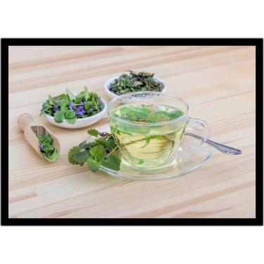 Imagem de Quadro Decorativo Medicina Alternativa Homeopatia Ervas Com Moldura RC
