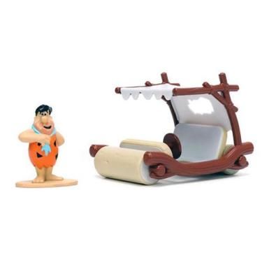 Imagem de Miniatura Carro dos Flintstones com Figura Fred Jada 1/32, Bege