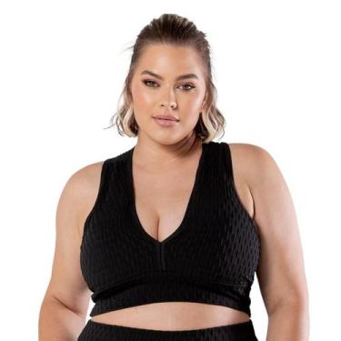 Imagem de Top Fitness Bolha Academia Bojo Feminino Plus Size Treino - Conceitual