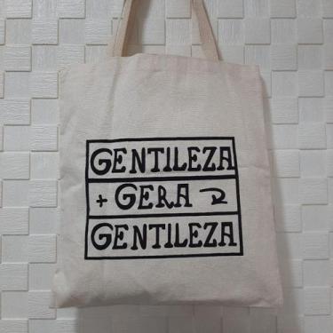 Imagem de Bolsa Ecobag 100% algodão Estampa GENTILEZA GERA GENTILEZA - CARIOCA M