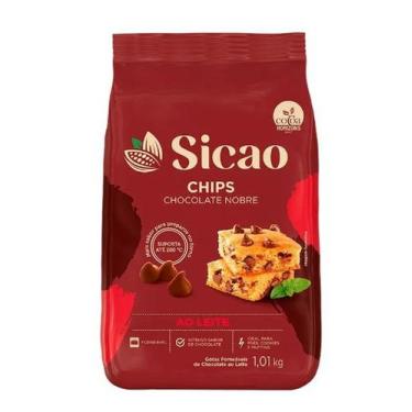 Imagem de Chocolate Sicao Ao Leite Chips Forneável Pacote - Gotas 1,01KG - Barry