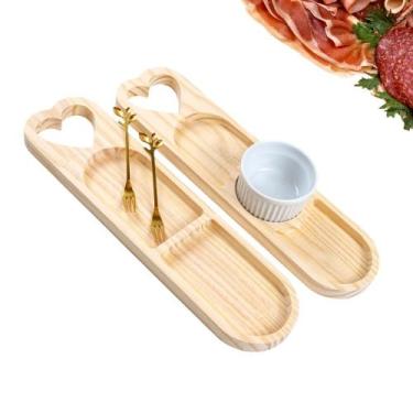 Imagem de Conjunto Petisqueira Madeira com Garfinhos e Ramequim - Carmisini