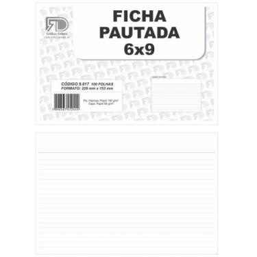 Imagem de Ficha Pautada 6x9 229x153 Com 100 9017 - Fd Grafica