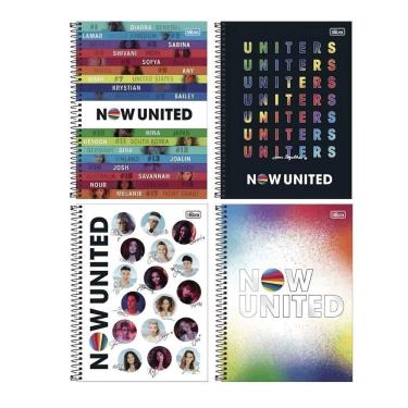 Imagem de Caderno Espiral Capa Dura 10x1 - 160 Folhas - Now United - Tilibra