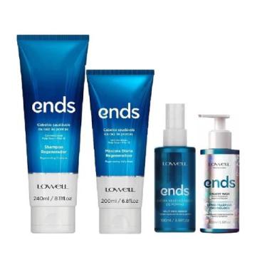 Imagem de Kit Lowell Ends(4) Shampoo+Masc+Regenerador+Creamy Mask 4500
